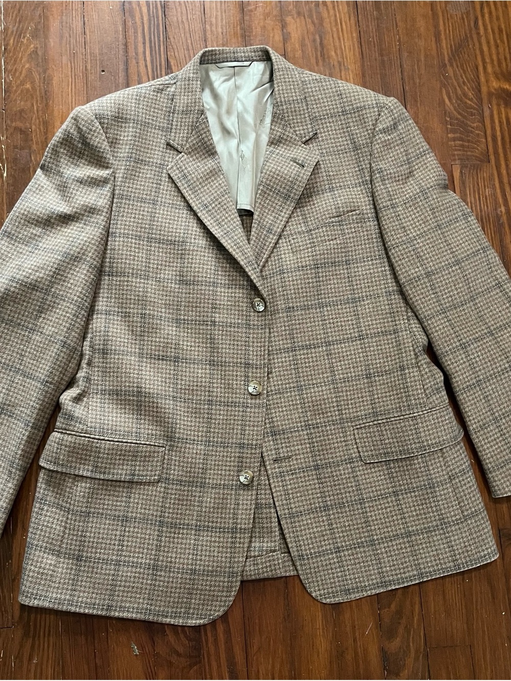 Bobby Jones Collection Brown Plaid Golf Sport Coat with Subtle Check